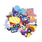 Janod - Mijn eerste grote stickers - voertuigen