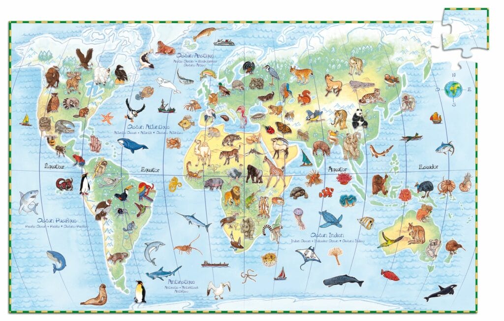 Djeco - puzzel observatie de dierenwereld 100 stukjes