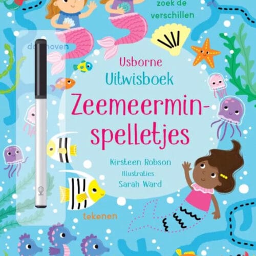 Usborne - Uitwisboek zeemeermin spelletjes