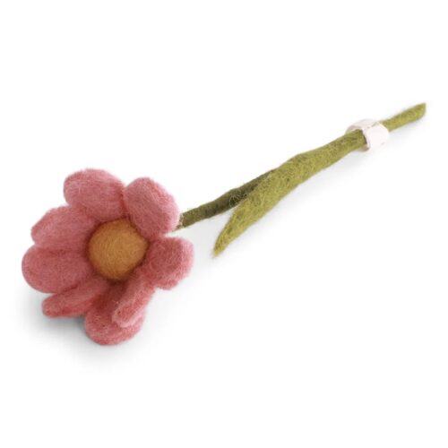 Gry & Sif - vilten bloem anemoon small dusty red