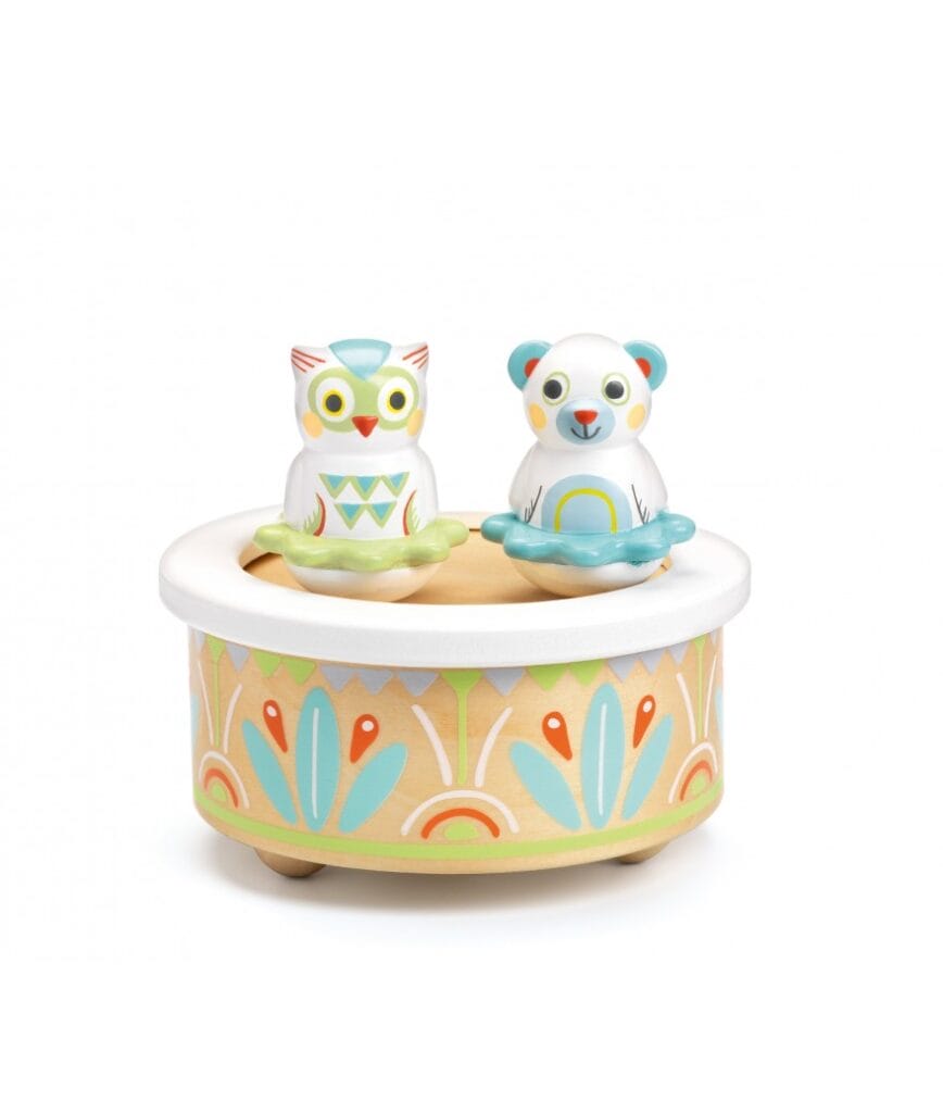 Djeco - Muziekdoos babymusic beer een uil DJ06110