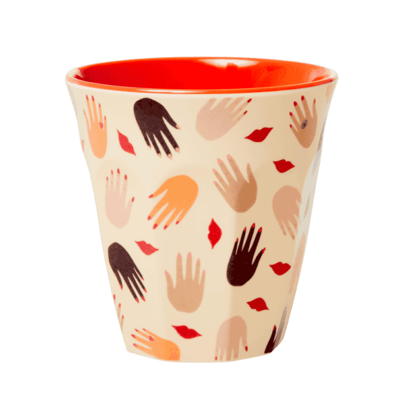 Rice - Melamine beker medium - Hands and kisses