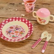 Rice - Melamine beker - Super hero roze