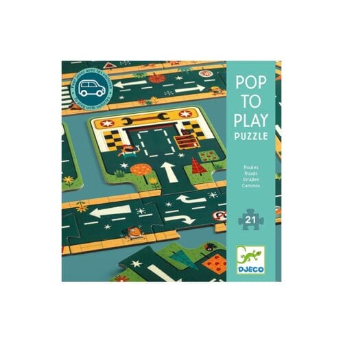 Djeco - Puzzel pop to play verkeer 3+