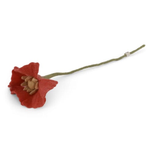 Gry & Sif - Vilten bloem klaproos coral