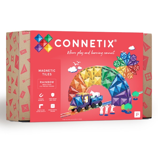 Connetix Magnetic tiles - RAINBOW mega pack 212 piece