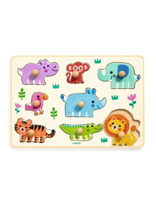 Djeco - Houten puzzel Hippo'n Co