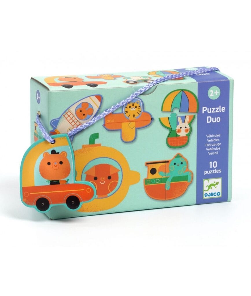 Djeco - Eerste puzzel 2+ duo voertuigen
