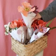 Gry & Sif - Vilten bloem klaproos raspberry