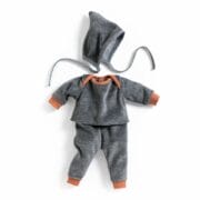 Djeco - Pomea Poppenkleding pearl grey 32 cm