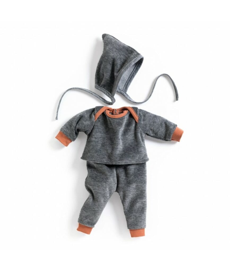 Djeco - Pomea Poppenkleding pearl grey 32 cm