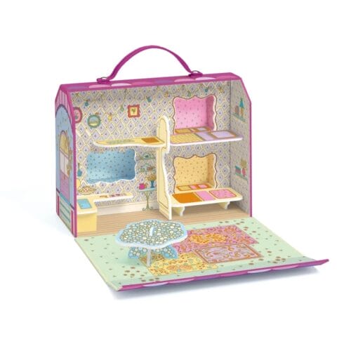 Djeco - Tinyly draagbaar poppenhuis Bluchka & Indie