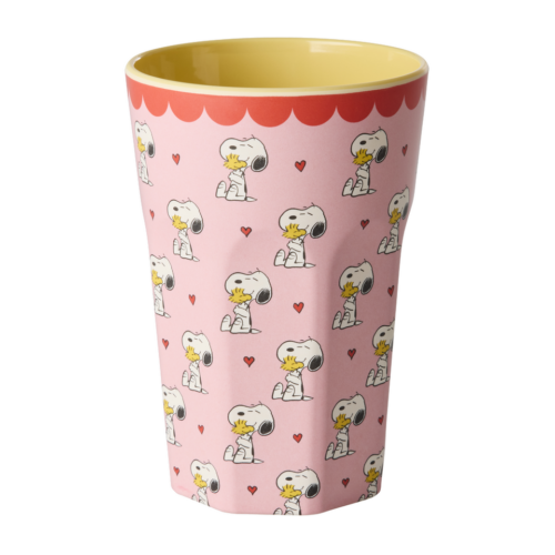 Rice - Melamine beker large - Pink Snoopy