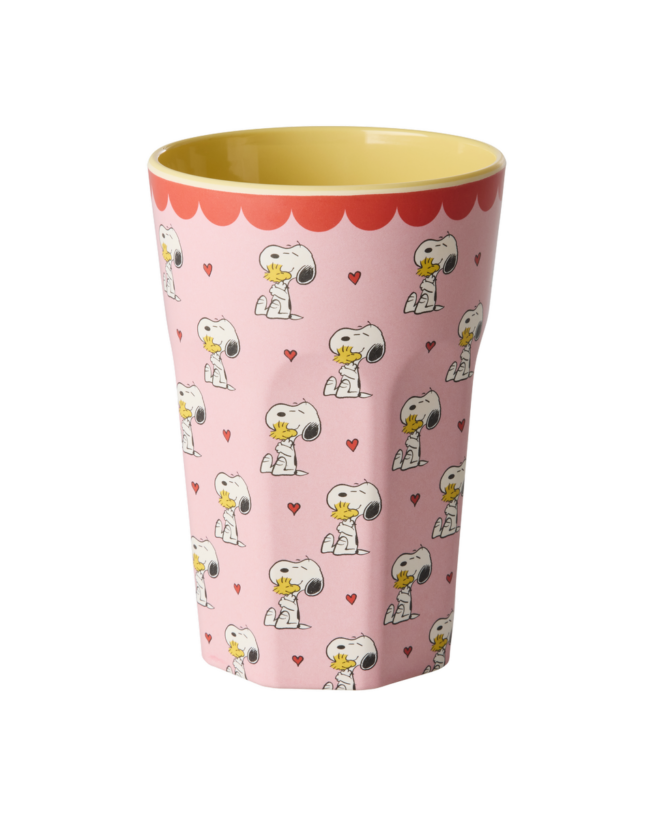 Rice - Melamine beker large - Pink Snoopy