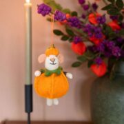Sjaal met verhaal - Hanger pompoenmuis
