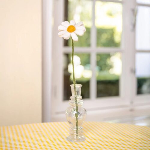 Sjaal met verhaal - Vilten bloem - Margrietje wit