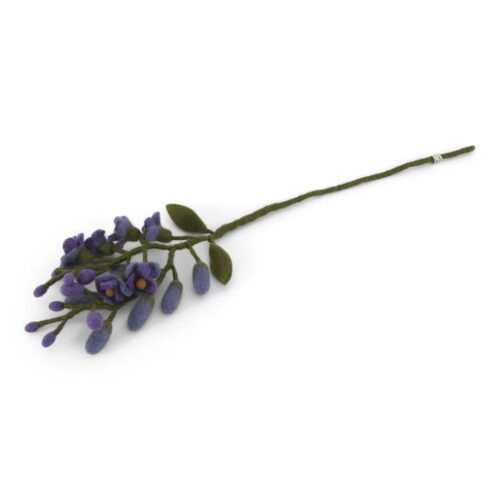 Gry & Sif - Vilten bloem Wisteria dark purple