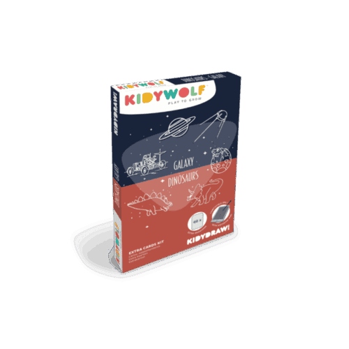 Kidywolf - REFILL tekeningen kidydraw mini - Galaxy/dinosaurs