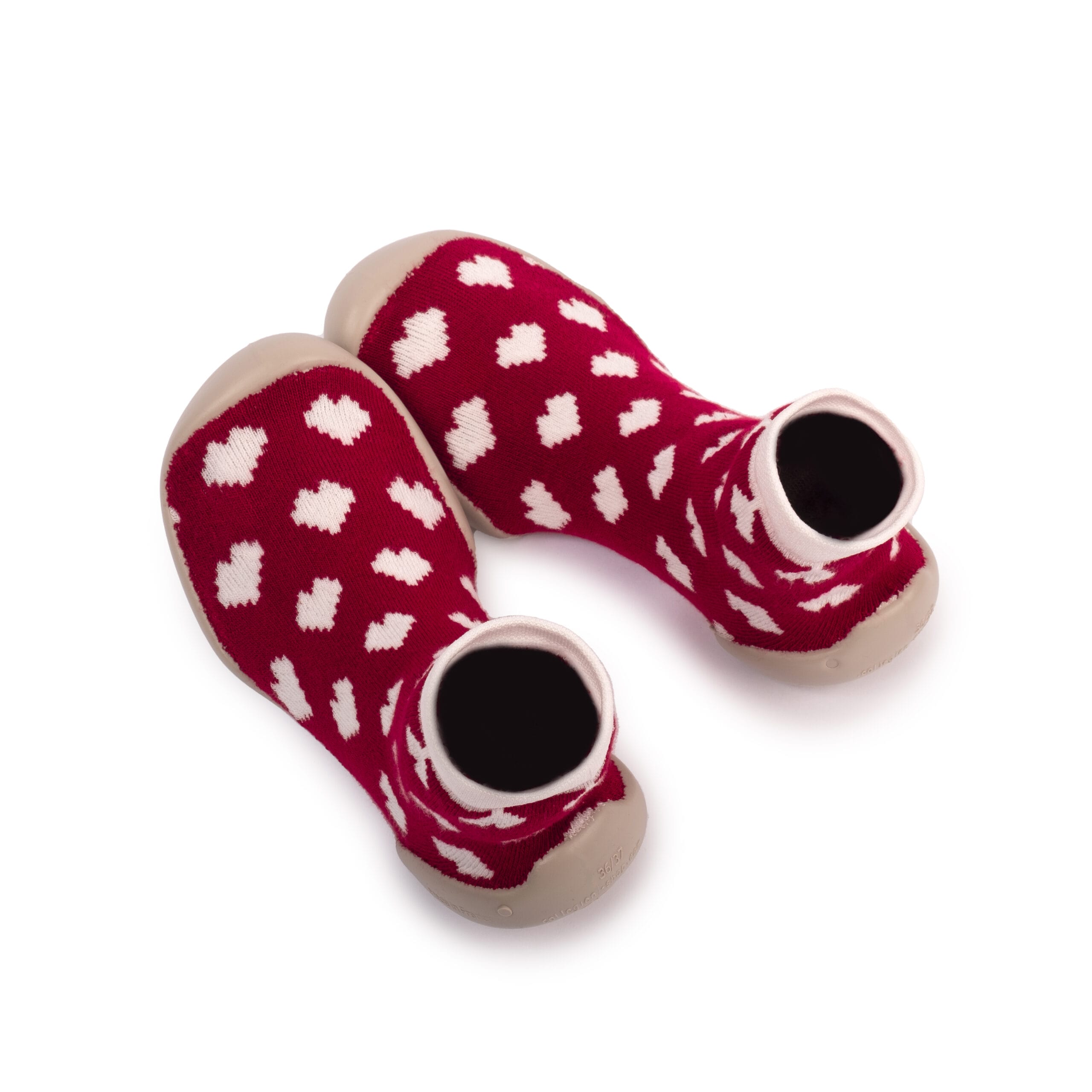 Collegien - Sloffen volwassen glow in the dark Coeurs ou pois hartjes