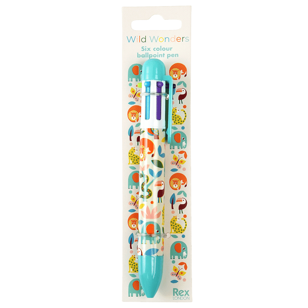 Rex London - 6 kleuren pen wild wonder