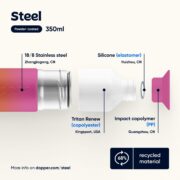 NEW Dopper - Steel Sunset pink 350ml