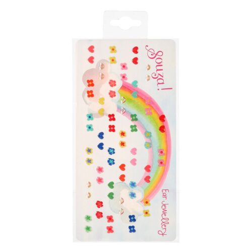 Souza - Oorstickertjes bloemen en hartjes