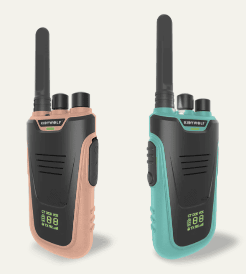 Kidywolf - Kidytalk walkietalkie męt groot bereik (nude-cyaan)