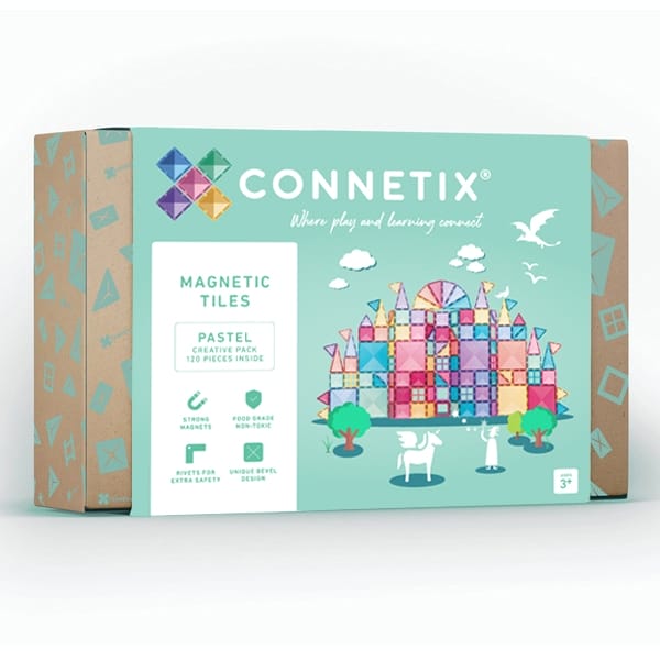 SALE Connetix Magnetic tiles - PASTEL creative pack 120 piece