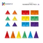 SALE Connetix Magnetic tiles - RAINBOW mini pack 24 piece