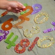 Tickit - Rainbow glitter cijfers