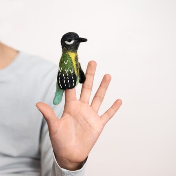 Sjaal met verhaal - Vingerpopje Koolmeesje