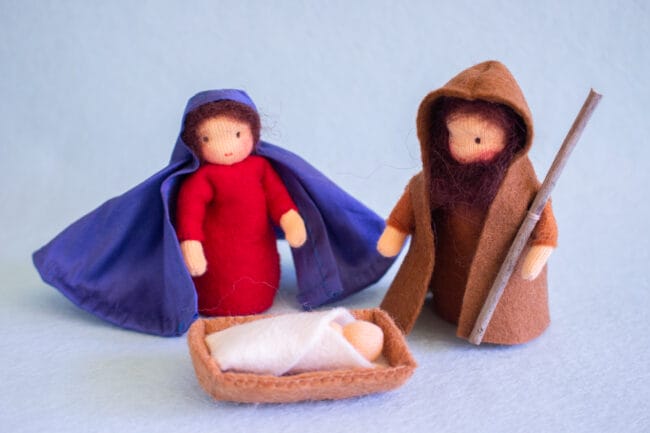 Pippilotta - Viltpakketje Kerststal Jozef Maria en Jezus