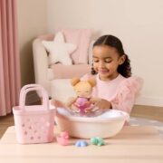 Lullababy - Badpop blond haar in mandje