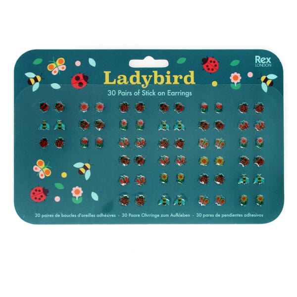 Rex London - Plak oorbellen ladybird