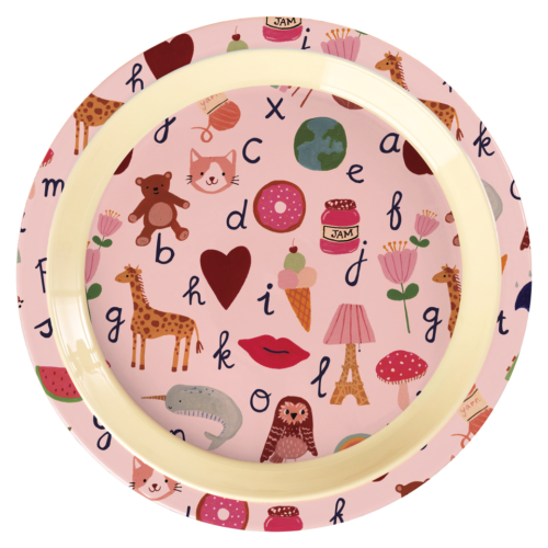 Rice - Melamine bord kids - ABC pink