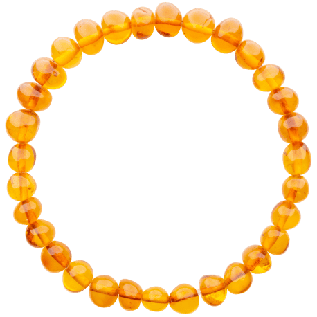 Barnsteen armband volwassenen - Amber light cognac
