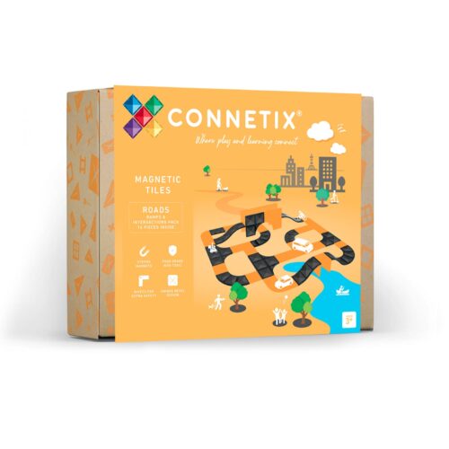 Connetix Magnetic tiles - Roads - Ramps en intersections 16 pack
