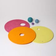 Grimms x Stapelstein - Rolling discs warm pastel
