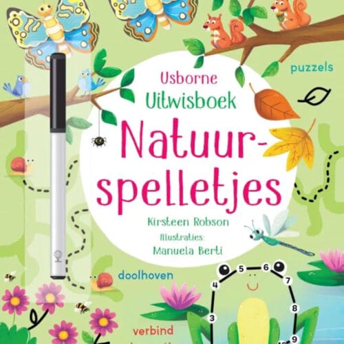 Usborne - Uitwisboek natuurspelletjes