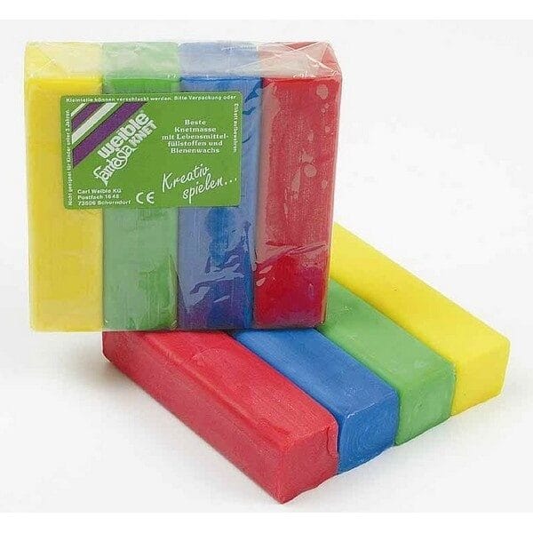Weible Kneedbijenwas zacht 4 kleuren 400 gram