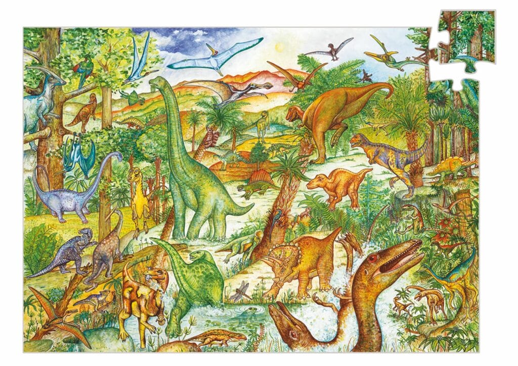 Djeco - puzzel observatie dinosaurus 100 stukjes DJ07424