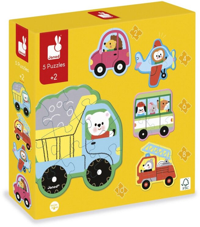Janod - Eerste puzzel voertuigen