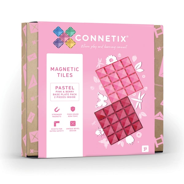 Connetix Magnetic tiles - Base plate pink/berry