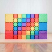 SALE Connetix Magnetic tiles - RAINBOW square pack 42 piece