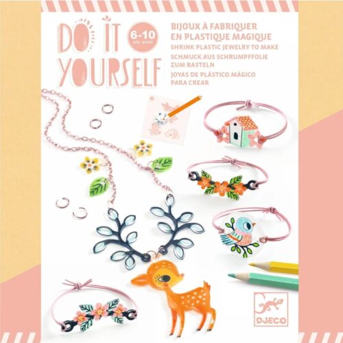 Djeco DIY - Knutselpakket krimpfolie hertje en vogel