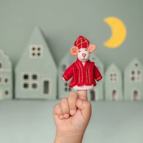 Sjaal met verhaal - Vingerpopje Sintermuis