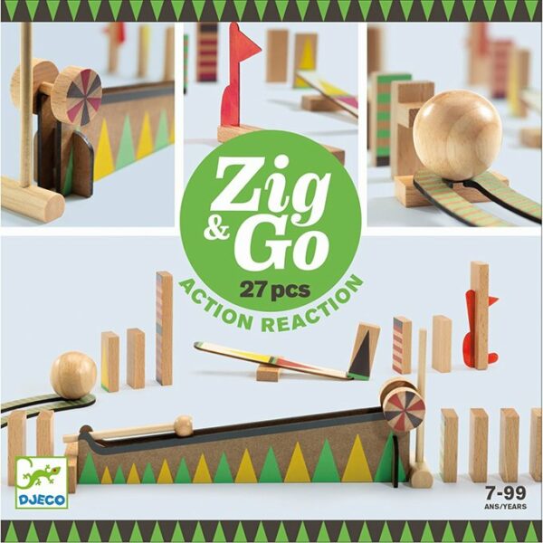 Djeco - Zig & Go actie reactie baan 27pcs