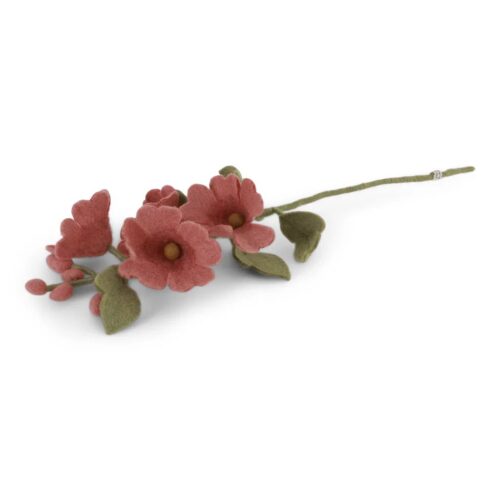 Gry & Sif - Vilten bloem Hollyhock dusty red