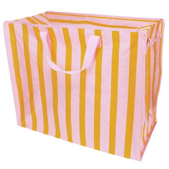 Rex London - Jumbo opberg tas Streep Pink orange