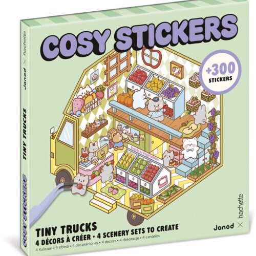 Janod - Cosy stickers tiny trucks 14+